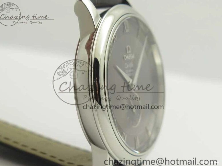 0329 Original De Ville Prestige Small Second TWF 1:1 Best Edition Gray Dial on Black Leather Strap MIYOTA 8036